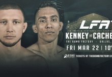 Uitslagen : LFA 62 : Kenney vs. Cachero