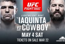 Main Event tussen Al Iaquinta en Donald Cerrone tijdens UFC Ottawa