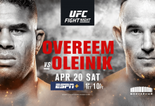 Uitslagen : UFC on ESPN+ 7 St.Petersburg : Overeem vs. Oleynik