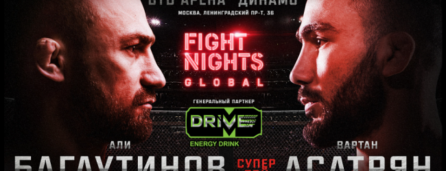 Uitslagen : Fight Nights Global 92 : Bagautinov vs. Asatryan