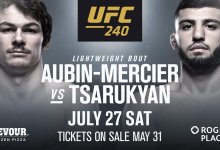 Olivier Aubin-Mercier vs. Arman Tsarukyan toegevoegd aan UFC 240 in Edmonton