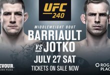 Marc-André Barriault treft Krzysztof Jotko tijdens UFC 240 in Edmonton