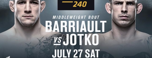 Marc-André Barriault treft Krzysztof Jotko tijdens UFC 240 in Edmonton