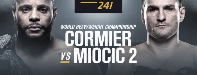 Rematch tussen Daniel Cormier en Stipe Miocic is het Main Event voor UFC 241