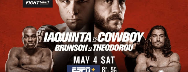Uitslagen : UFC on ESPN+ 9 Ottawa : Iaquinta vs. Cowboy