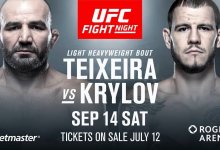 Teixeira vs. Krylov en Duffee vs. Hughes toegevoegd aan UFC Vancouver card