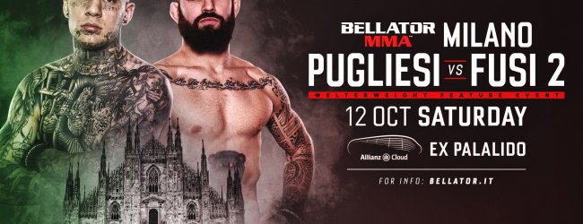 Rematch tussen Walter Pugliesi en Andrea Fusi is het eerste gevecht voor Bellator Milaan
