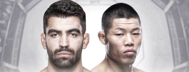 Elizeu Zaleski Dos Santos treft Li Jingliang tijdens UFC Shenzhen