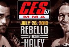 Uitslagen : CES MMA 57 : Rebello vs. Haley