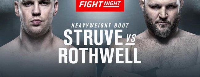 Stefan Stuve treft Ben Rothwell tijdens UFC on ESPN 7 in Washington D.C.