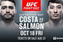 Randy Costa en Boston Salmon vechten voor eerste UFC overwinning tijdens UFC Boston