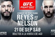 Marco Polo Reyes vecht voor eigen publiek tegen Kyle Nelson tijdens UFC Mexico City