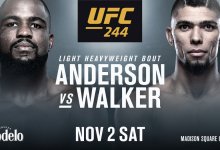Corey Anderson vs. Johnny Walker officieel voor UFC 244 in New York