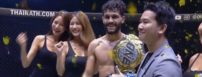 Ilias Ennahachi pakt ONE Championship titel door middel van KO in de derde ronde