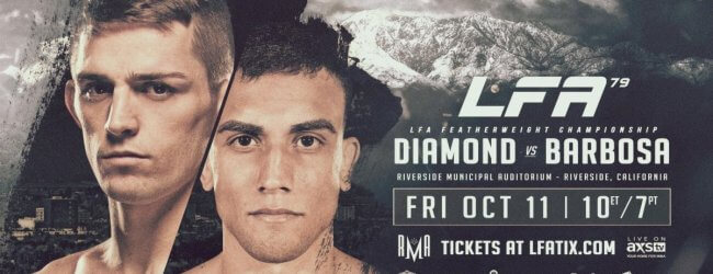 Tyler Diamond vs. Rafael Barbosa vechten voor de Featherweight titel tijdens LFA 79