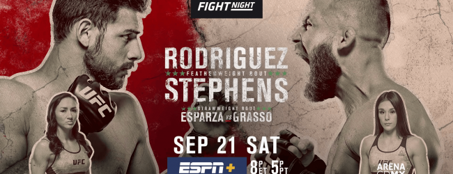 Uitslagen : UFC on ESPN+ 17 Mexico City : Rodriguez vs. Stephens