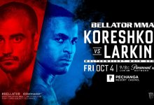 Uitslagen : Bellator 229 : Koreshkov vs. Larkin