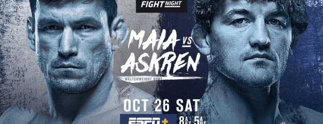Uitslagen : UFC on ESPN+ 20 Singapore : Maia vs. Askren