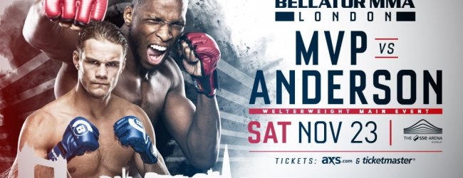 Derek Anderson meldt zich af voor het Main event van Bellator Londen tegen MVP