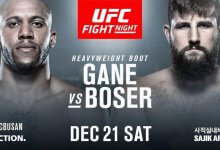 Heavyweight sensatie Ciryl Gane treft Tanner Boser tijdens UFC Busan