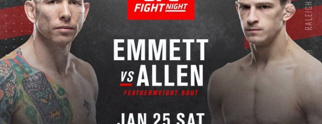 Featherweights Josh Emmett en Arnold Allen treffen elkaar tijdens UFC Raleigh
