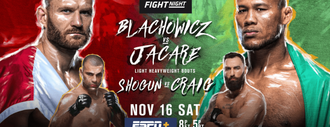 Uitslagen : UFC on ESPN+ 22 São Paulo : Blachowicz vs. Jacaré