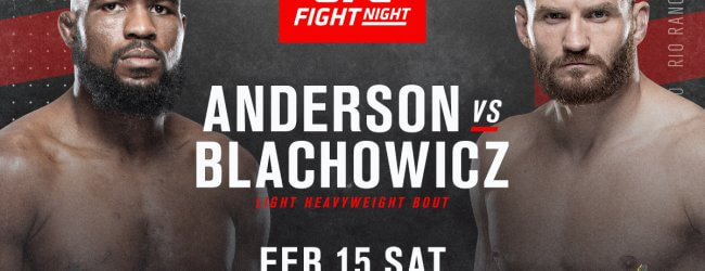 Rematch tussen Corey Anderson en Jan Blachowicz dient als Main Event voor UFC Rio Rancho