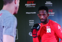Neil Magny treft Li Jingliang tijdens UFC 248 in Las Vegas