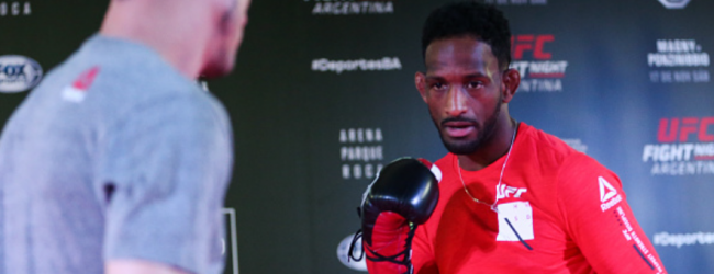 Neil Magny treft Li Jingliang tijdens UFC 248 in Las Vegas