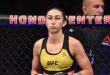 Sabina Mazo treft Mandy Böhm tijdens UFC evenement op 12 maart in Las Vegas