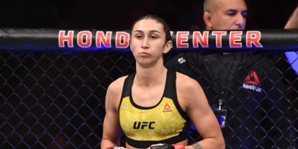 Sabina Mazo treft Mandy Böhm tijdens UFC evenement op 12 maart in Las Vegas