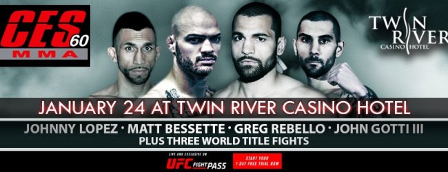 Uitslagen : CES MMA 60 : Bessette vs. Cheeks III