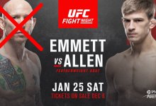 Geblesseerde Josh Emmett zegt partij af