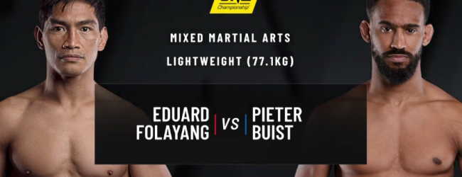Pieter Buist wint met split decision van Eduard Folayang tijdens ONE Fire & Fury