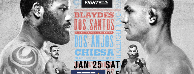 Uitslagen : UFC on ESPN+ 24 Raleigh : Blaydes vs. Dos Santos