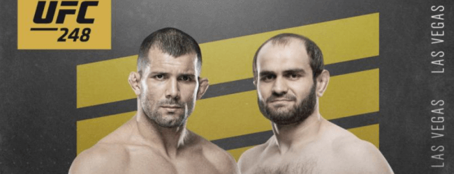 BJJ wizard Rodolfo Vieira treft Saparbeg Safarov tijdens UFC 248 in Las Vegas