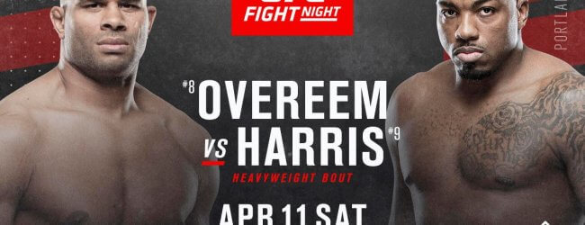 Alistair Overeem vs. Walt Harris is het Main Event voor UFC Portland