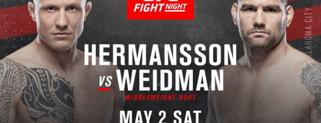 Chris Weidman vs. face Jack Hermansson toegevoegd aan lange annuleringslijst