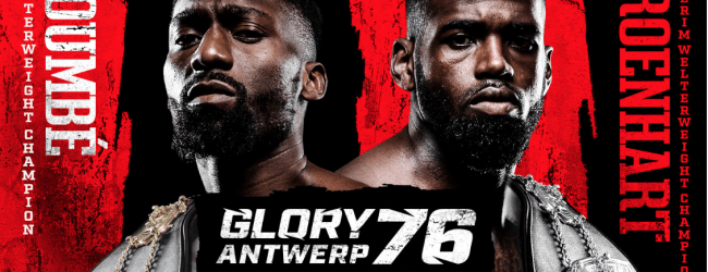 Cédric Doumbé en Murthel Groenhart verzorgen Main Event voor GLORY 76 in Antwerpen