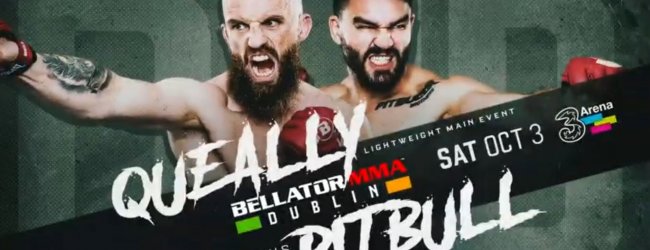 Peter Queally vs. Patricky Pitbull tijdens Bellator Dublin