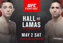 Ryan Hall vs Ricardo Lamas tijdens UFC Oklahoma City