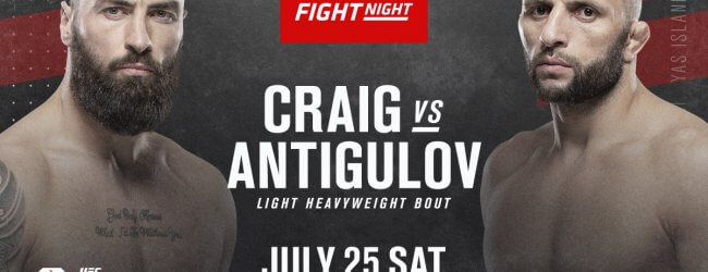 Paul Craig treft Gadzhimurad Antigulov op 25 juli in Abu Dhabi