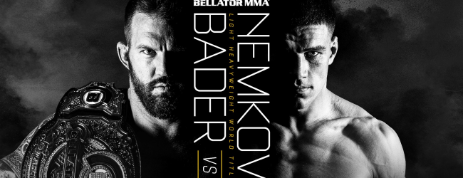 Ryan Bader verdedigt Light-Heavyweight titel tegen Vadim Nemkov tijdens Bellator 244