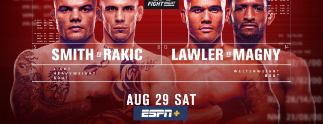 Uitslagen : UFC on ESPN+ 33 Las Vegas : Smith vs. Rakic