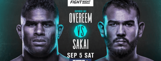 Uitslagen : UFC on ESPN+ 34 : Overeem vs. Sakai