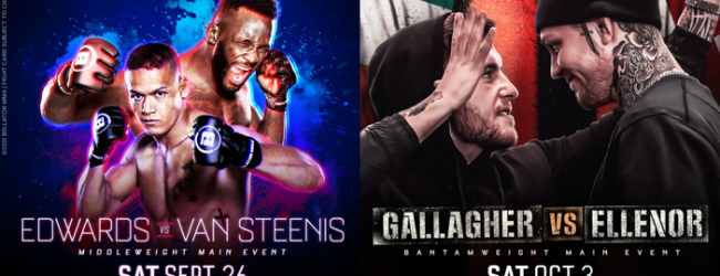 Edwards vs. van Steenis & Gallagher vs. Ellenor Main Events Bellator European Series in Milaan
