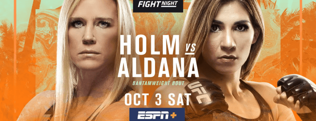 Uitslagen : UFC on ESPN 16 : Holm vs. Aldana