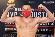 Ilias Bulaid treft Georges Sasu tijdens Bellator 270 in Dublin op 5 november