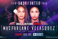 Uitslagen : Bellator 254 : Macfarlane vs. Velasquez