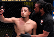 Adrian Yanez treft Gustavo Lopez tijdens UFC evenement op 20 maart 2021